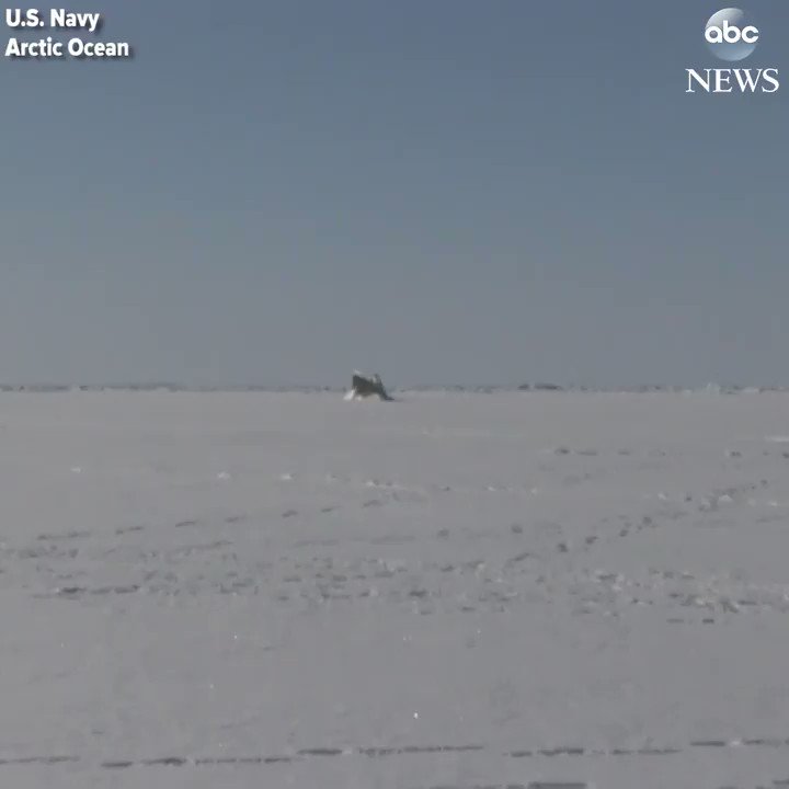 U.S. Navy submarine surfaces through ice in the Arctic Ocean, part of a multi-week exercise to assess the Navy's operational readiness in the region.    